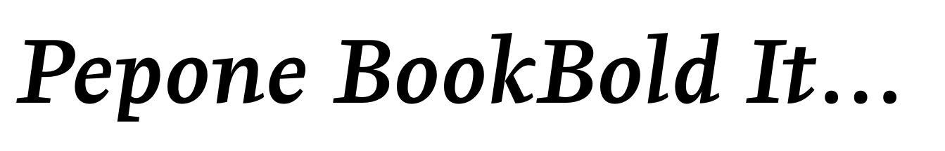 Pepone BookBold Italic